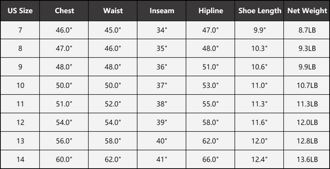 WD012-SIZE GUIDE